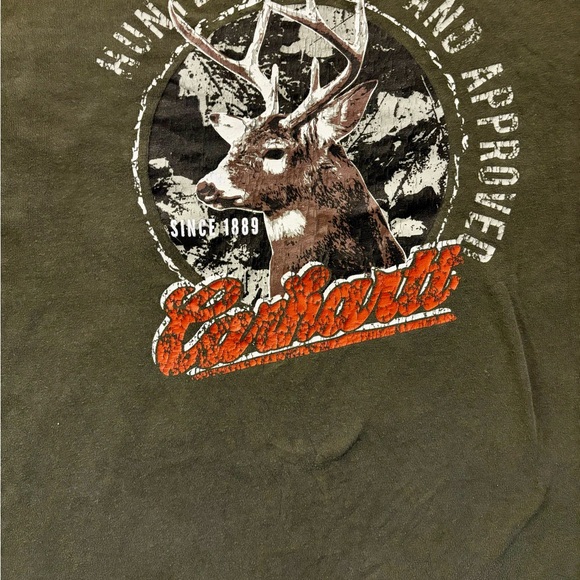 Carhartt Men's Green and Khaki Shirt Men size XL Has some wear Work/outdoor top - Picture 14 of 16